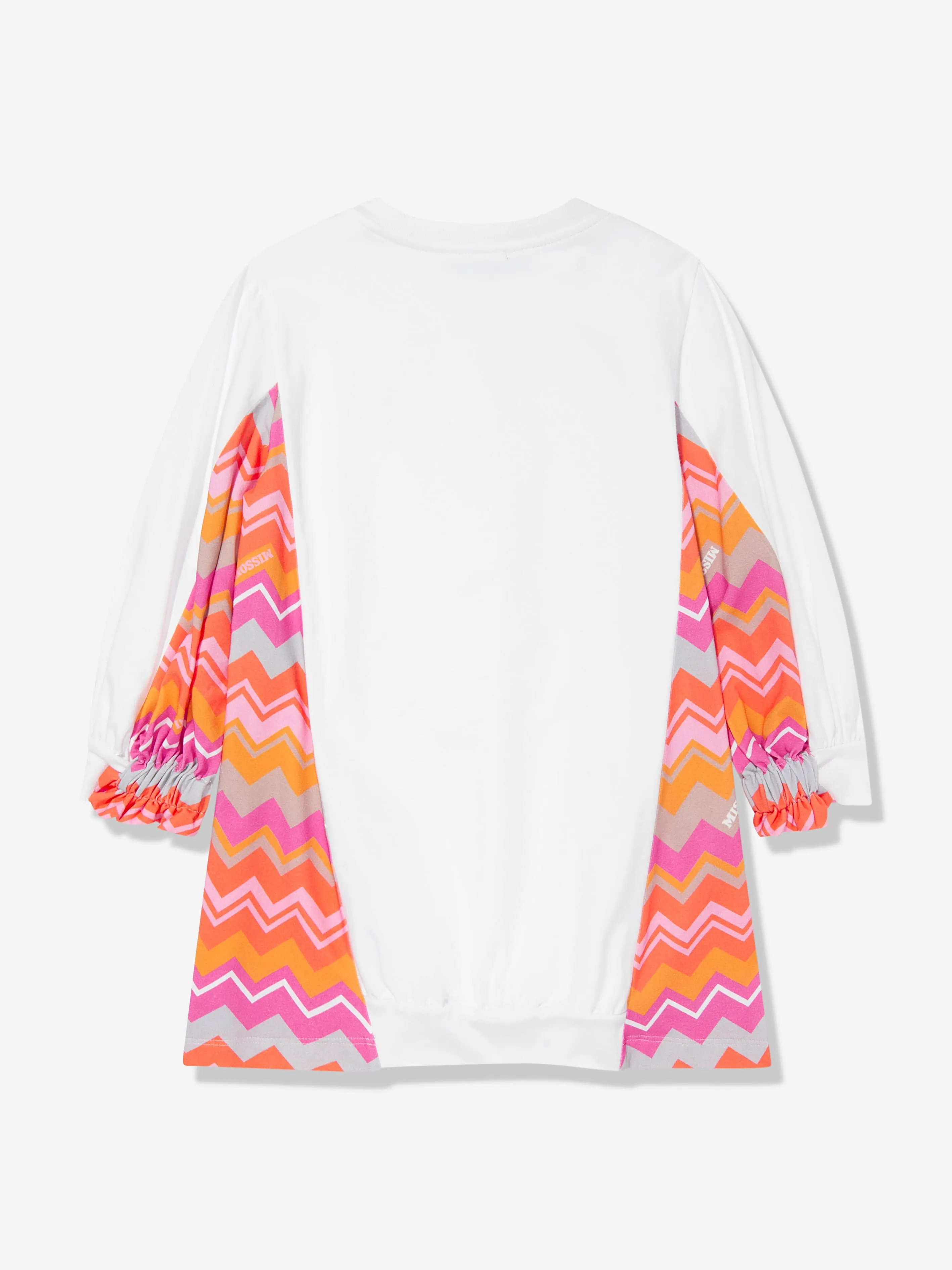 Missoni Girls Zigzag Logo Sweater Dress in White