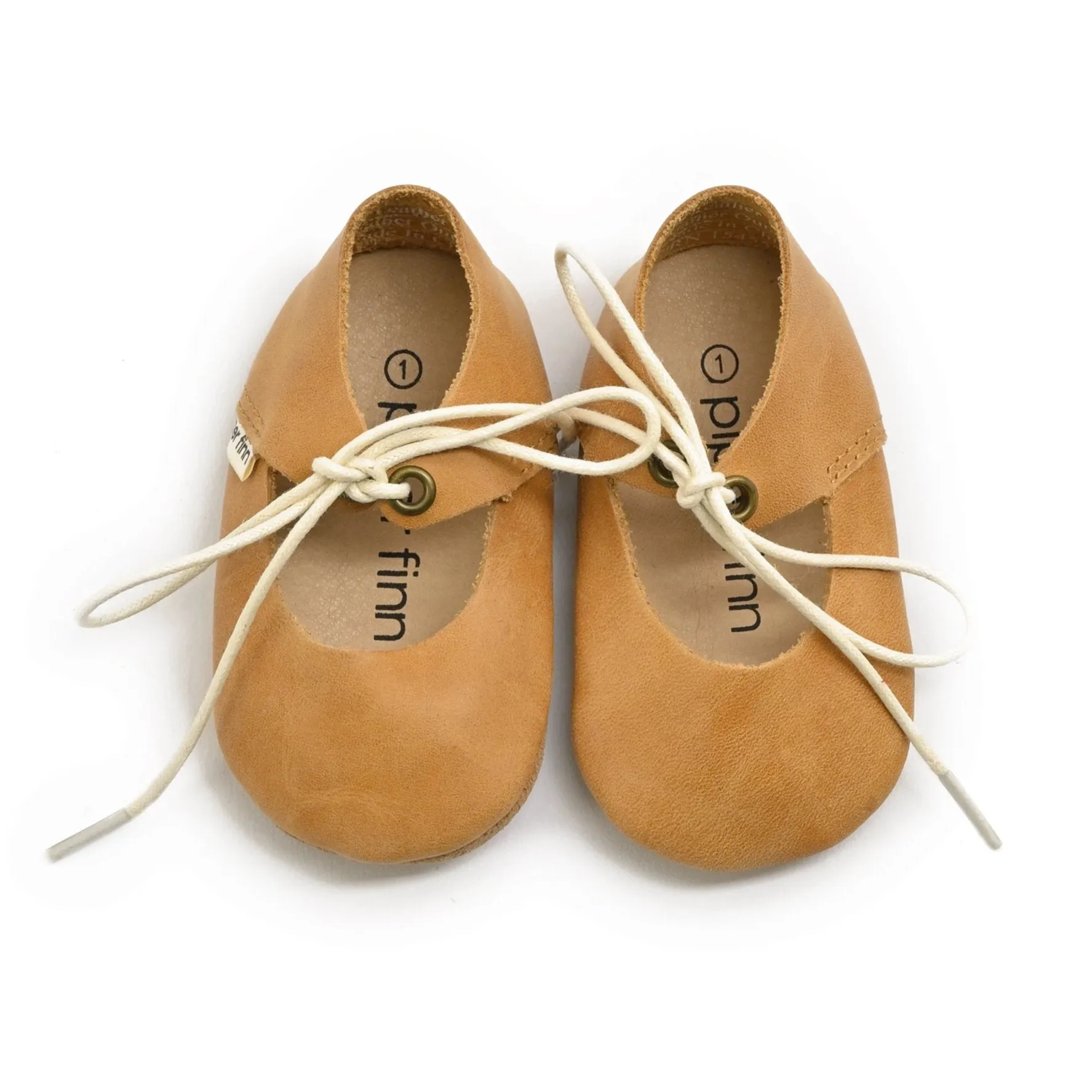 Natural - Lace-Up Mary Jane - Soft Sole