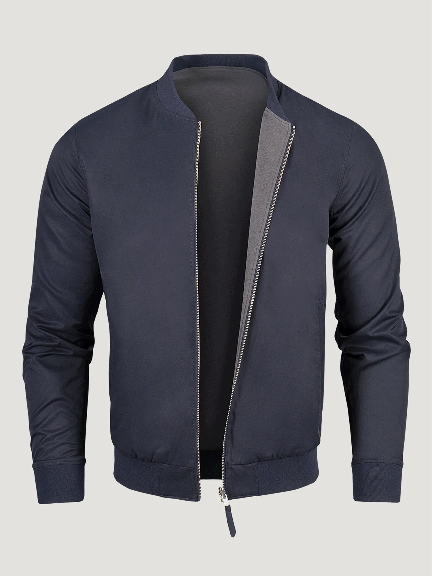 Navy + Charcoal Reversible Bomber Jacket