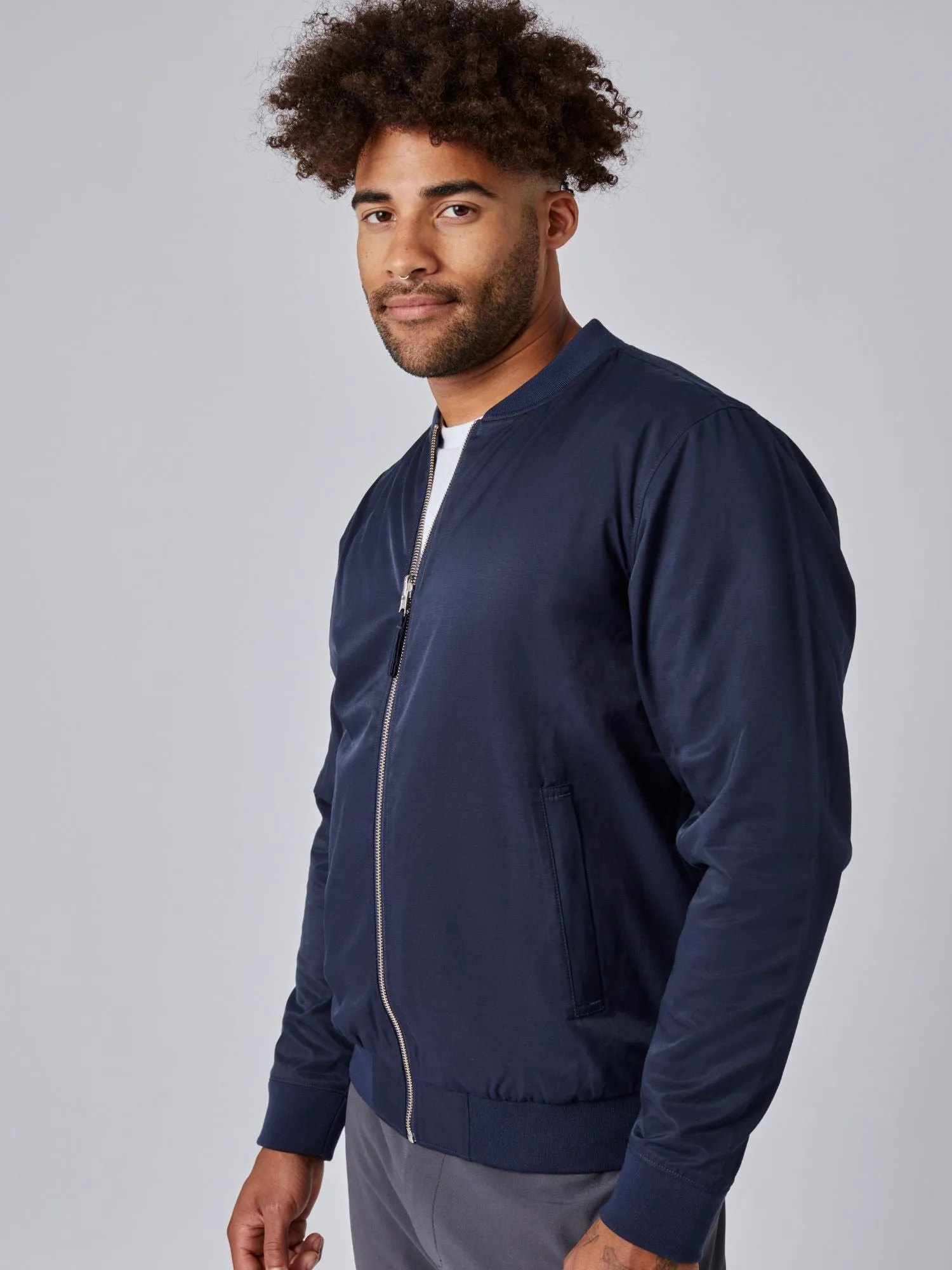 Navy + Charcoal Reversible Bomber Jacket