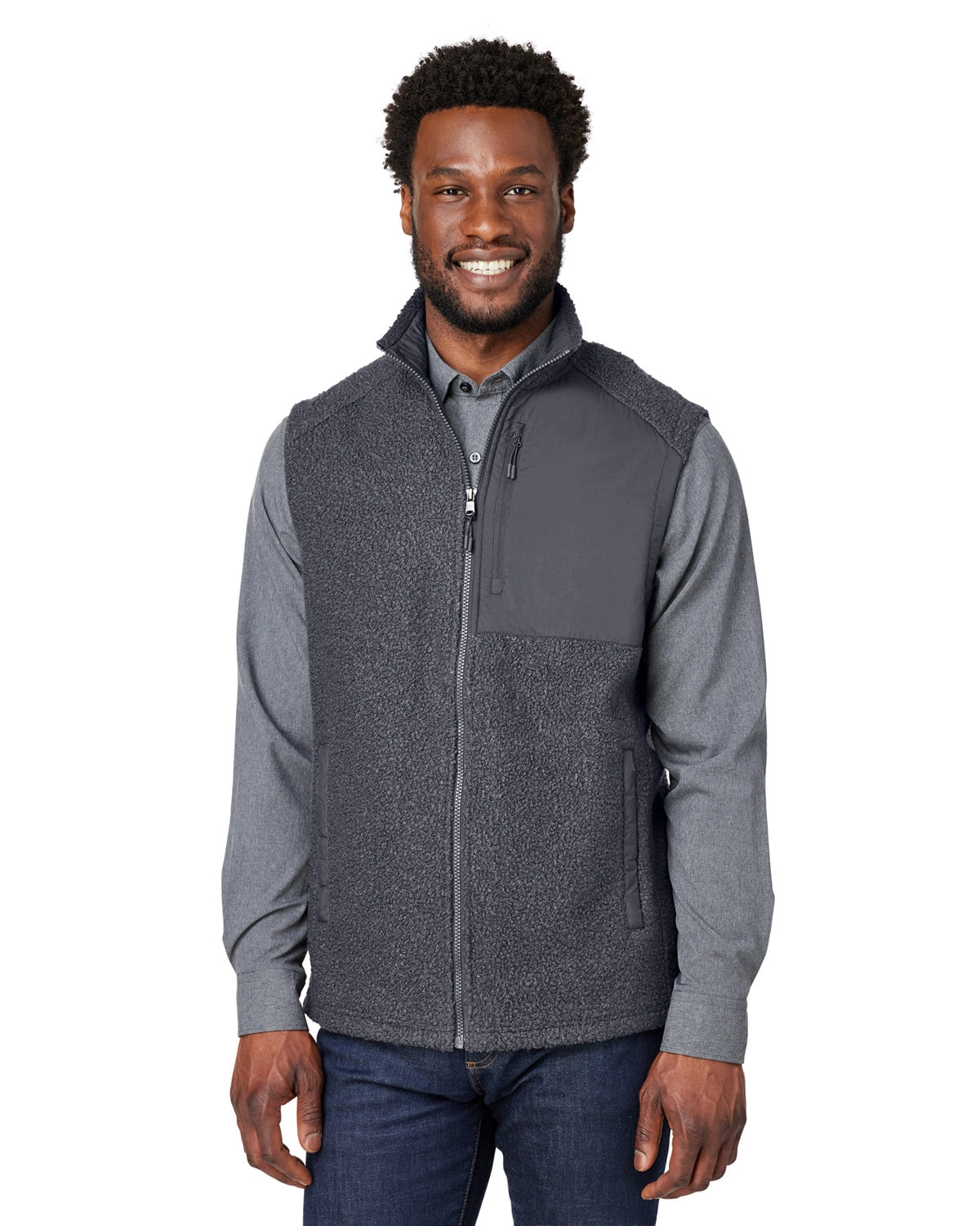 North End NE714 Men's Aura Sweater Fleece Vest SKU: NE714