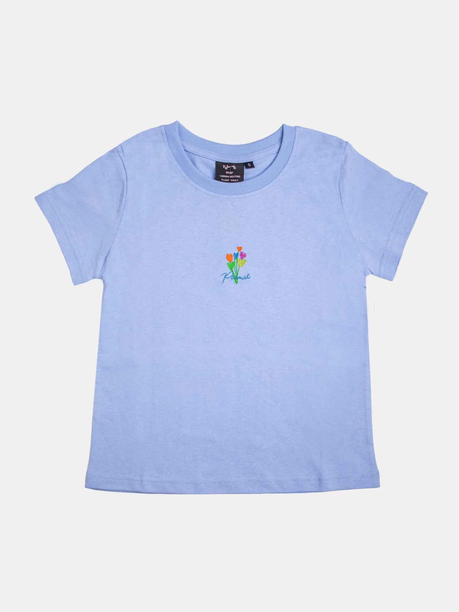 Palmah Got U Flowers Organic Hemp Mini Tee - Baby Blue