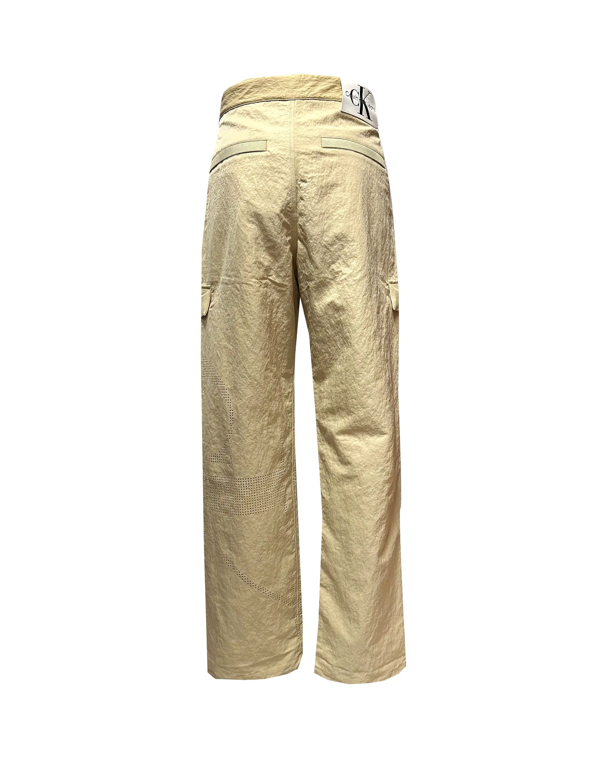 Pantalone Uomo Calvin Klein Perforated Logo Pant Warm Sand