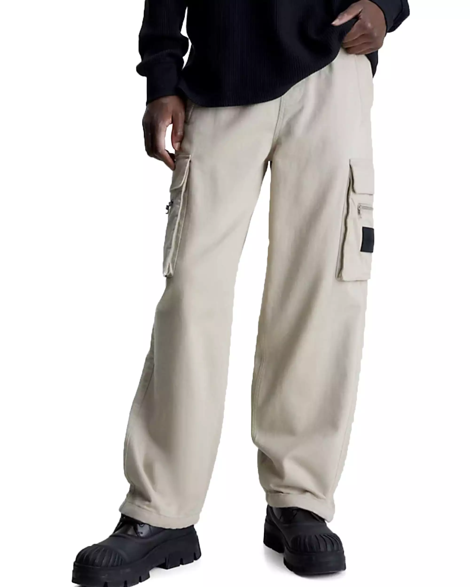 Pantalone Uomo Calvin Klein Straps Cargo Pant Taupe