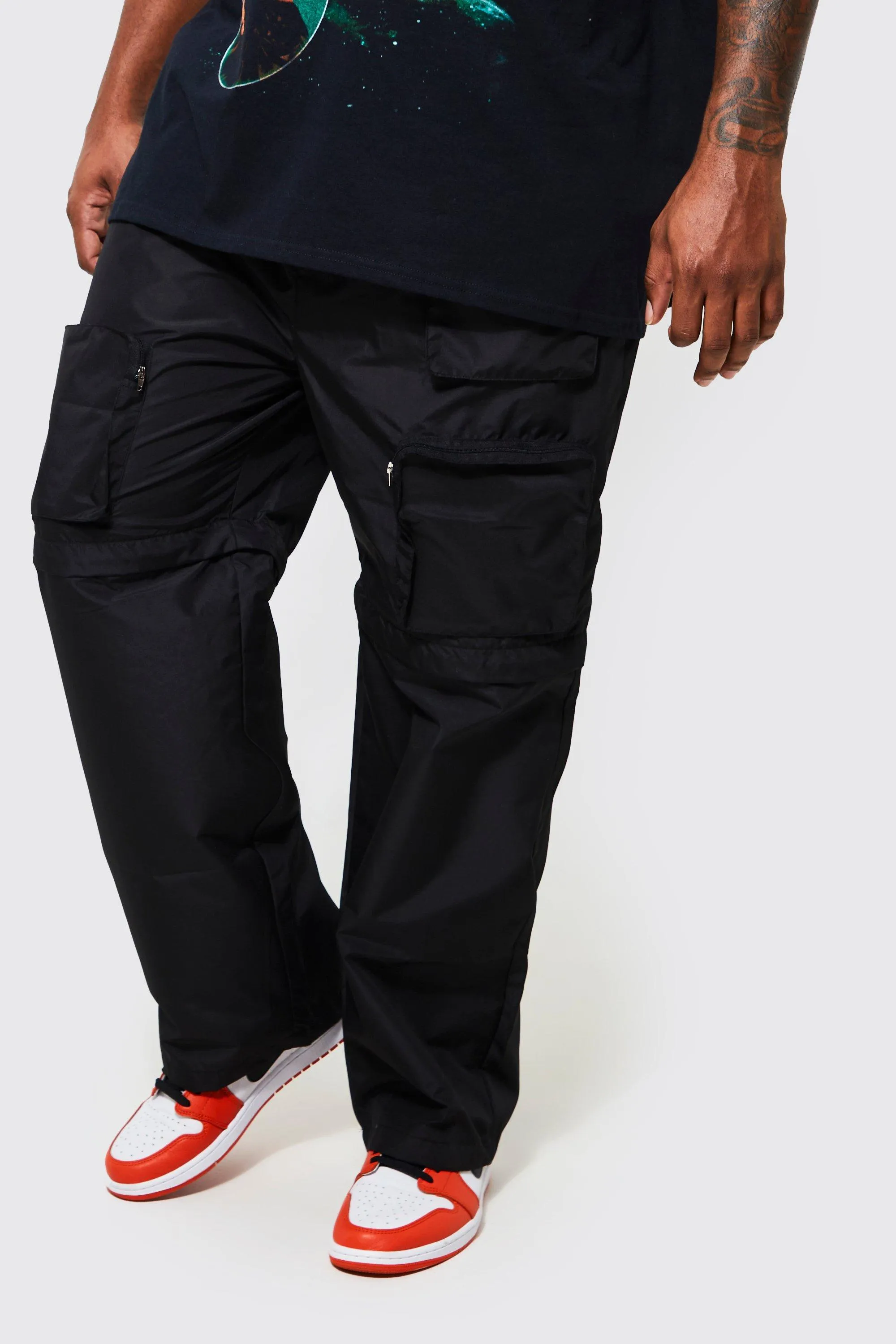 Plus Detachable Pocket And Leg Cargo Trousers