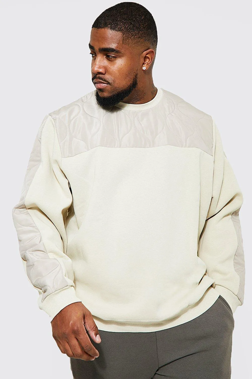 Plus Onion Quilted Panel Sweater