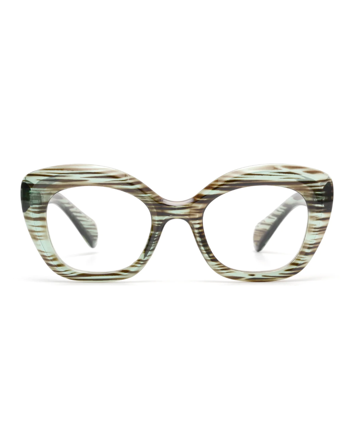 Portia Blue Light Readers 3.0 (Green/Brown Stripes)