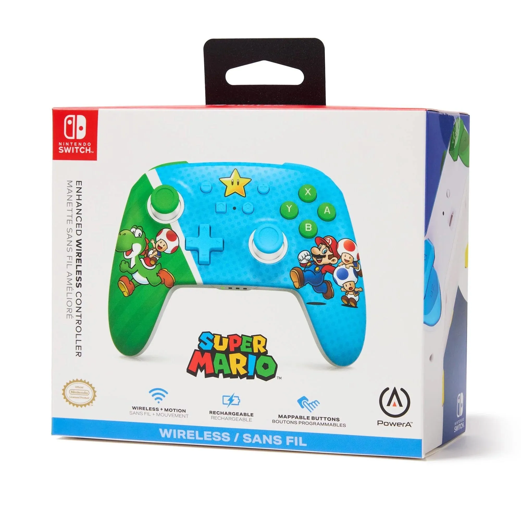 PowerA Enhanced Wireless Controller for Nintendo Switch Mario Super Star Friends