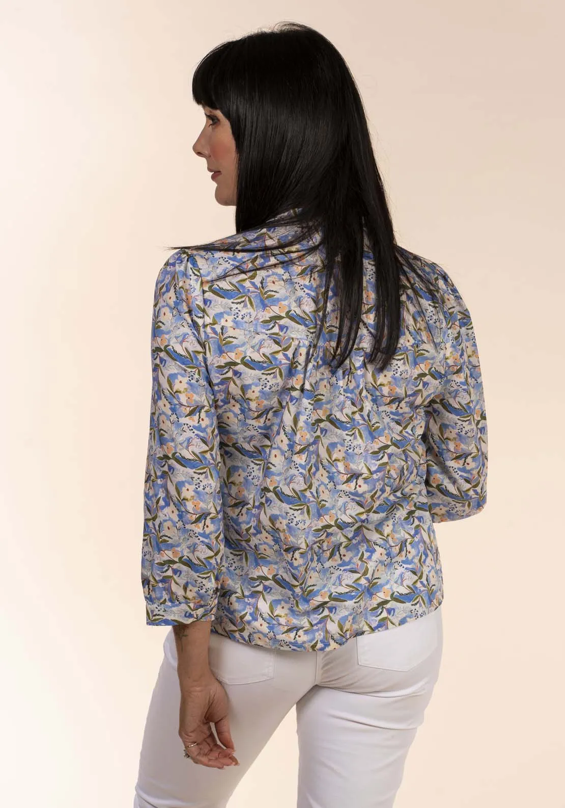 Print Blouse - Blue