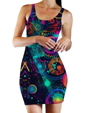 Retro Trip Bodycon Mini Dress