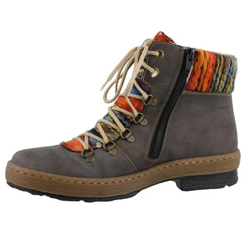 Rieker Felicitas 43 Lace Up Boot Basalt (Women's)