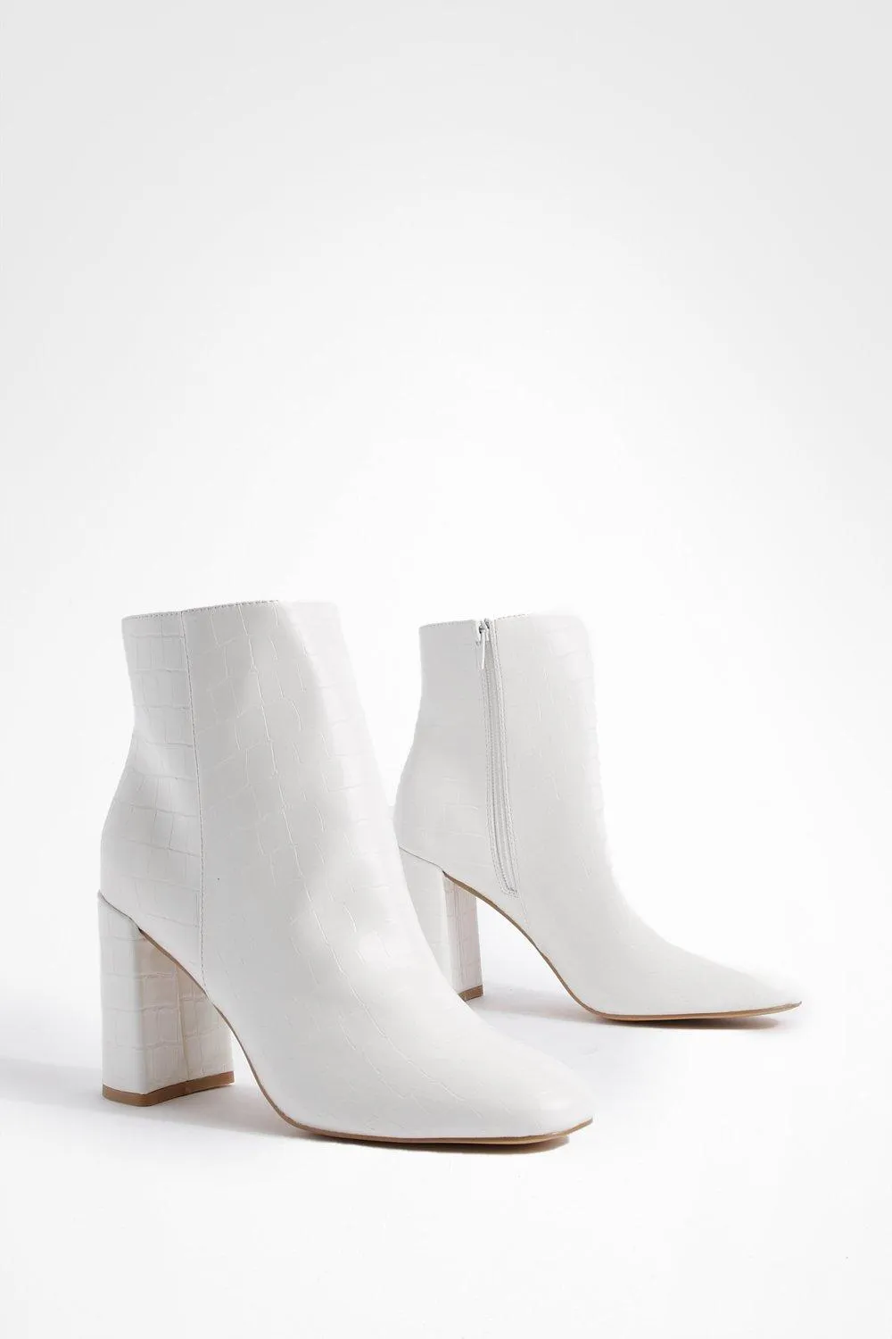 Round Toe Block Heel Ankle Boots