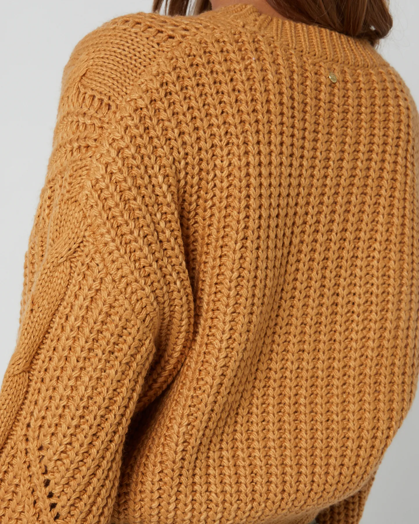 Rusty Folktale Crop Chunky Knit - Pale Mustard | SurfStitch