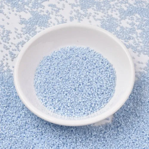 Seed Beads, MIYUKI Delica, Cylinder, Japanese Seed Beads, 11/0, (DB1507), Opaque Light Sky Blue AB