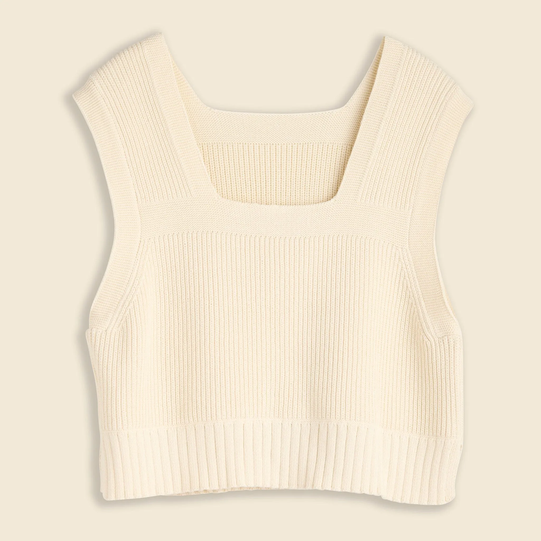 SOLO Mil Sweater Vest - Off White