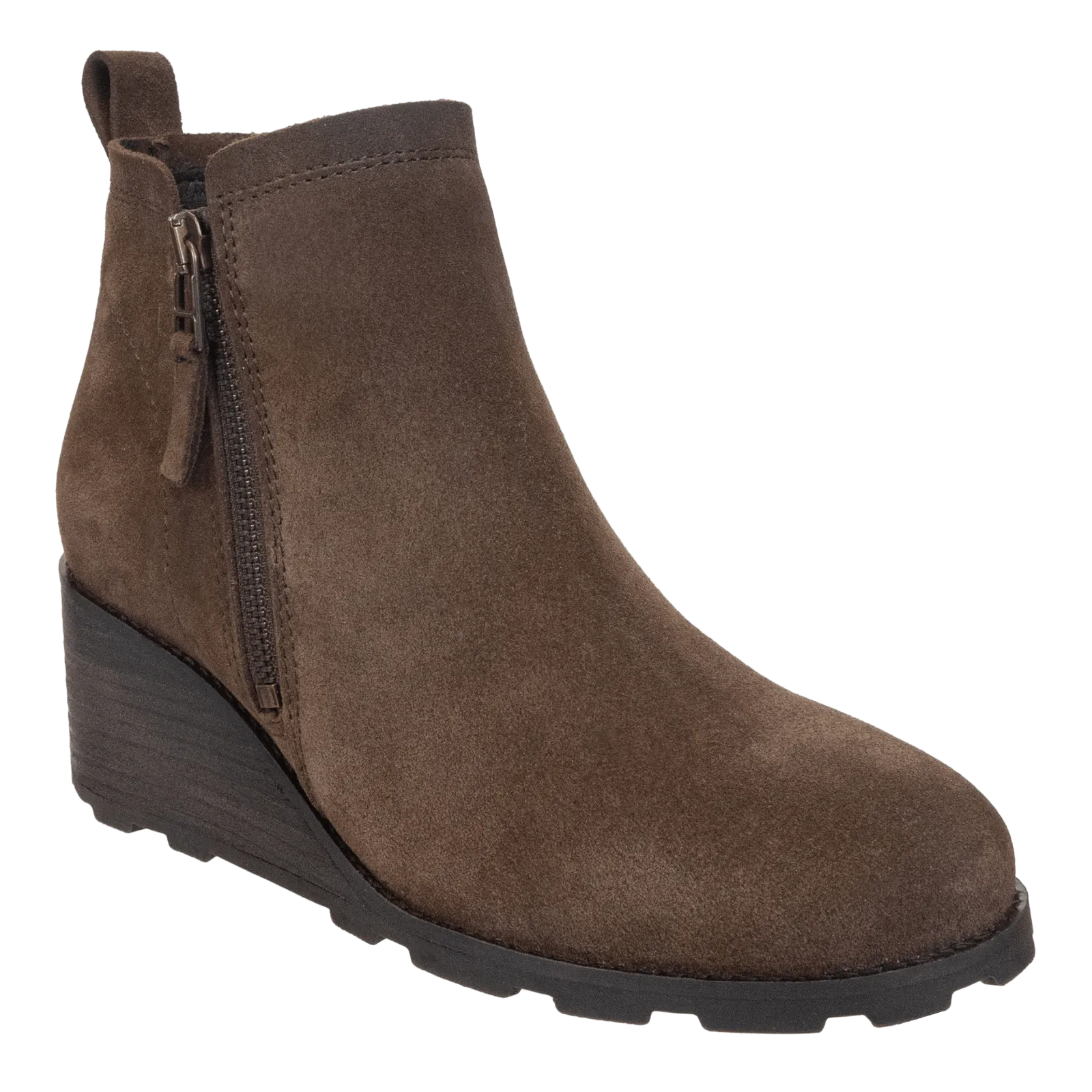 STORY in BROWN Wedge Ankle Boots