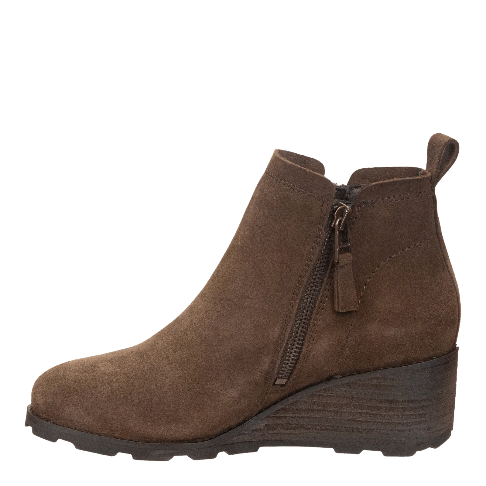 STORY in BROWN Wedge Ankle Boots