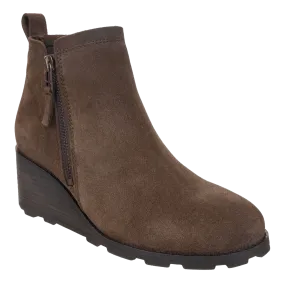 STORY in BROWN Wedge Ankle Boots