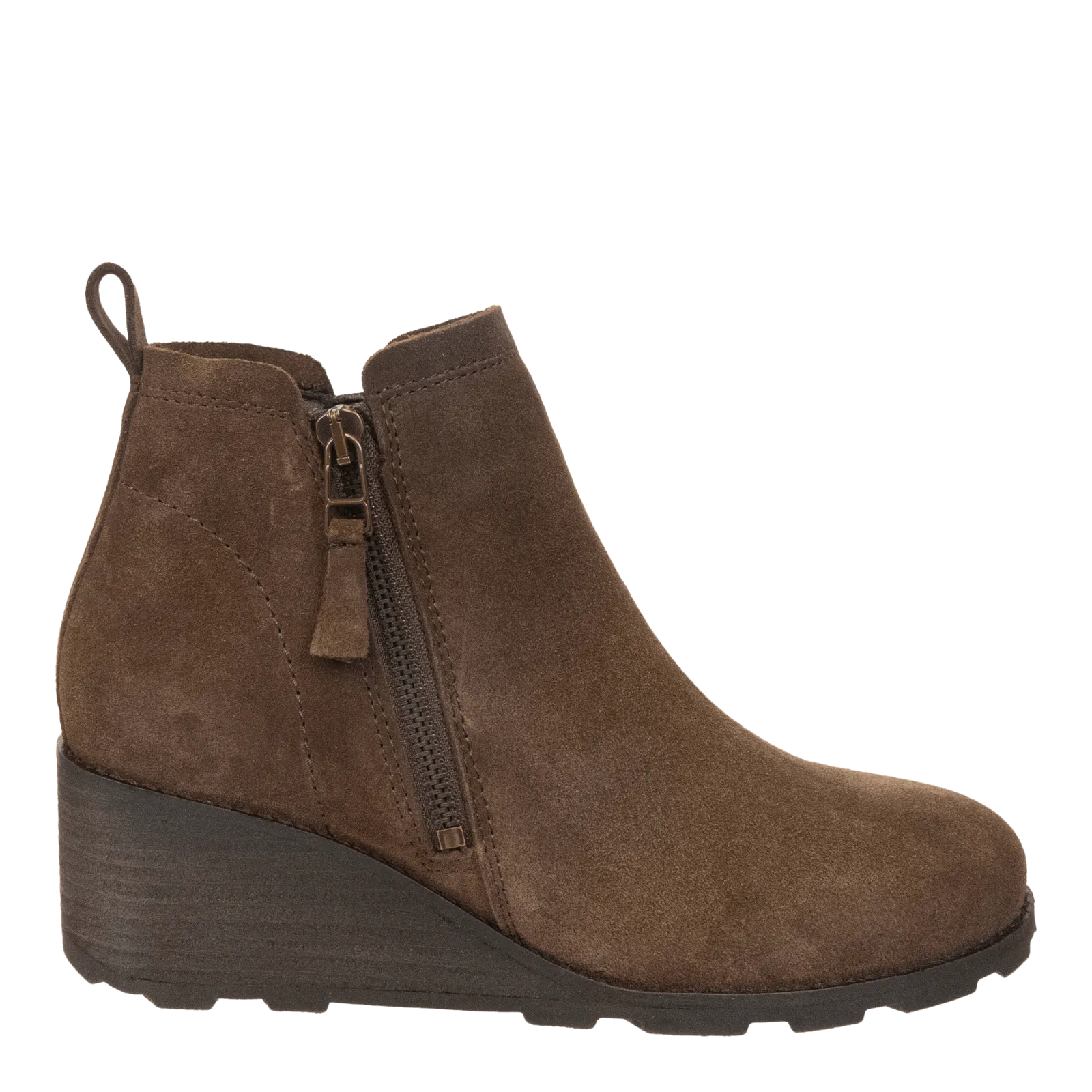 STORY in BROWN Wedge Ankle Boots