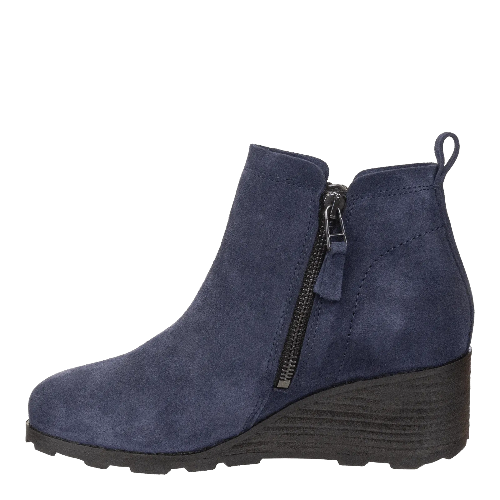 STORY in NAVY Wedge Ankle Boots