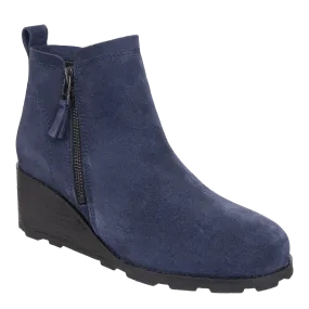 STORY in NAVY Wedge Ankle Boots