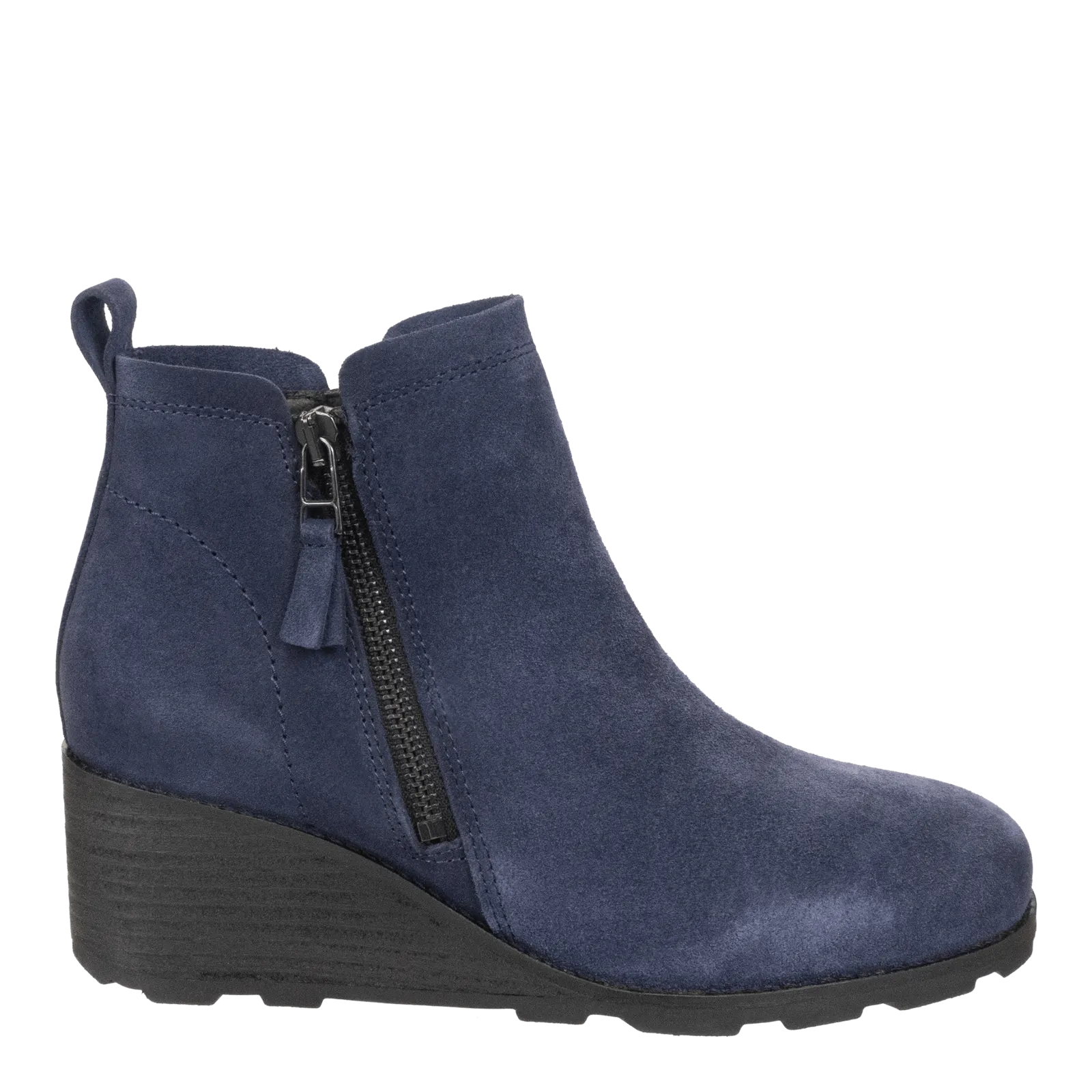 STORY in NAVY Wedge Ankle Boots