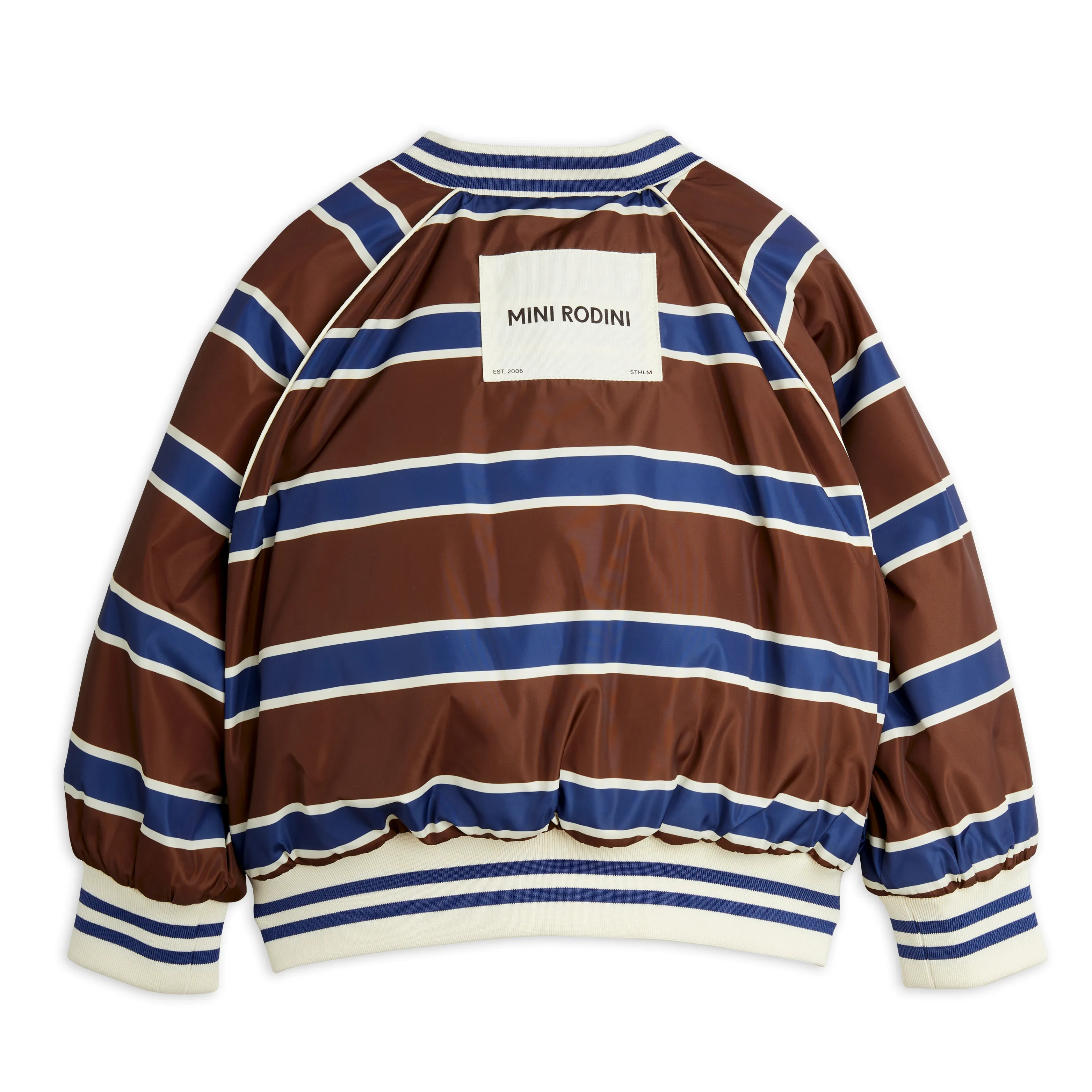 Stripe reversible baseball jacket