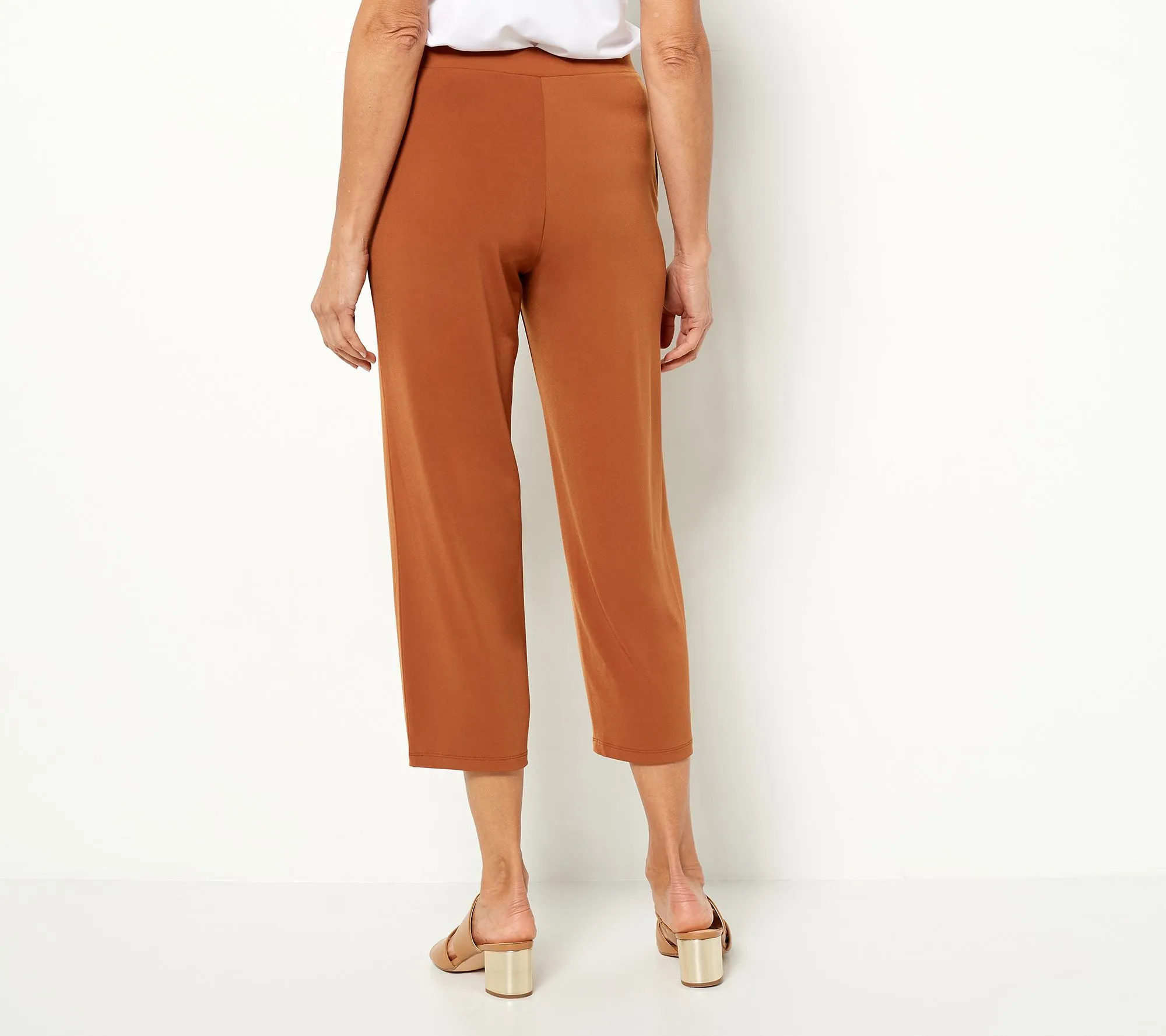 Susan Graver Every Day Regular Liquid Knit Crop Pants