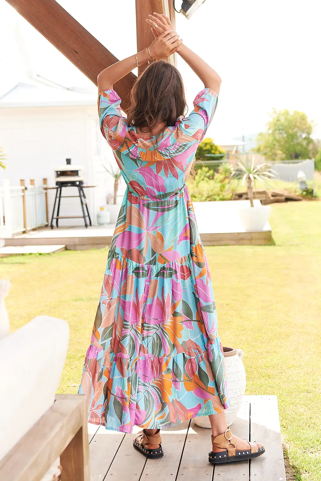 Tessa Maxi Dress Kiawah Print