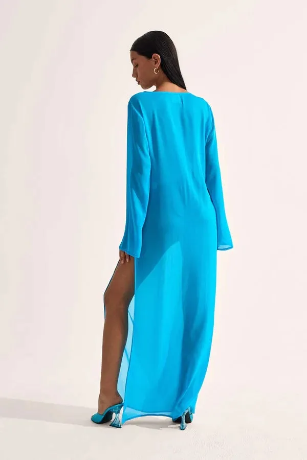 Totem Hoop Maxi Dress Aqua