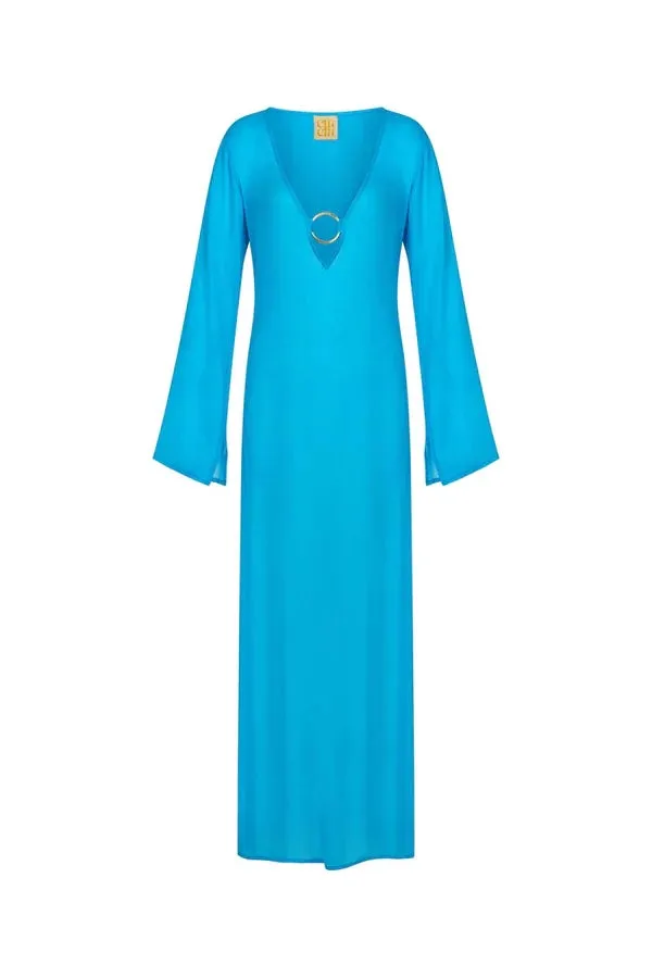 Totem Hoop Maxi Dress Aqua