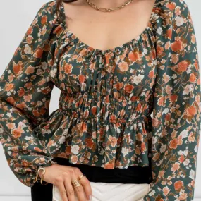 Try To Keep Up Floral Print Top