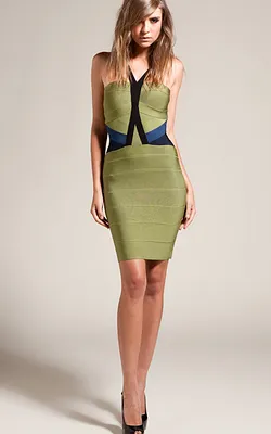 Two Tone Bandage Dress