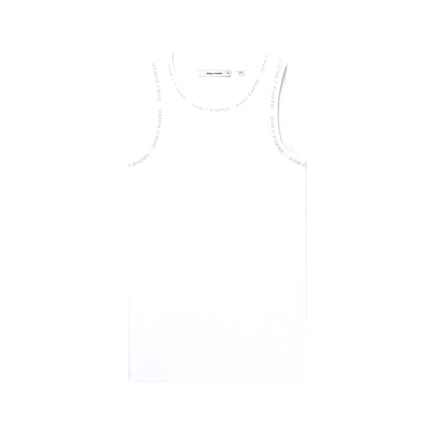 White Erib Tank Top Mens