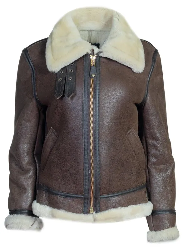 Women's Sheepskin B-3 Bomber Jacket 247SW