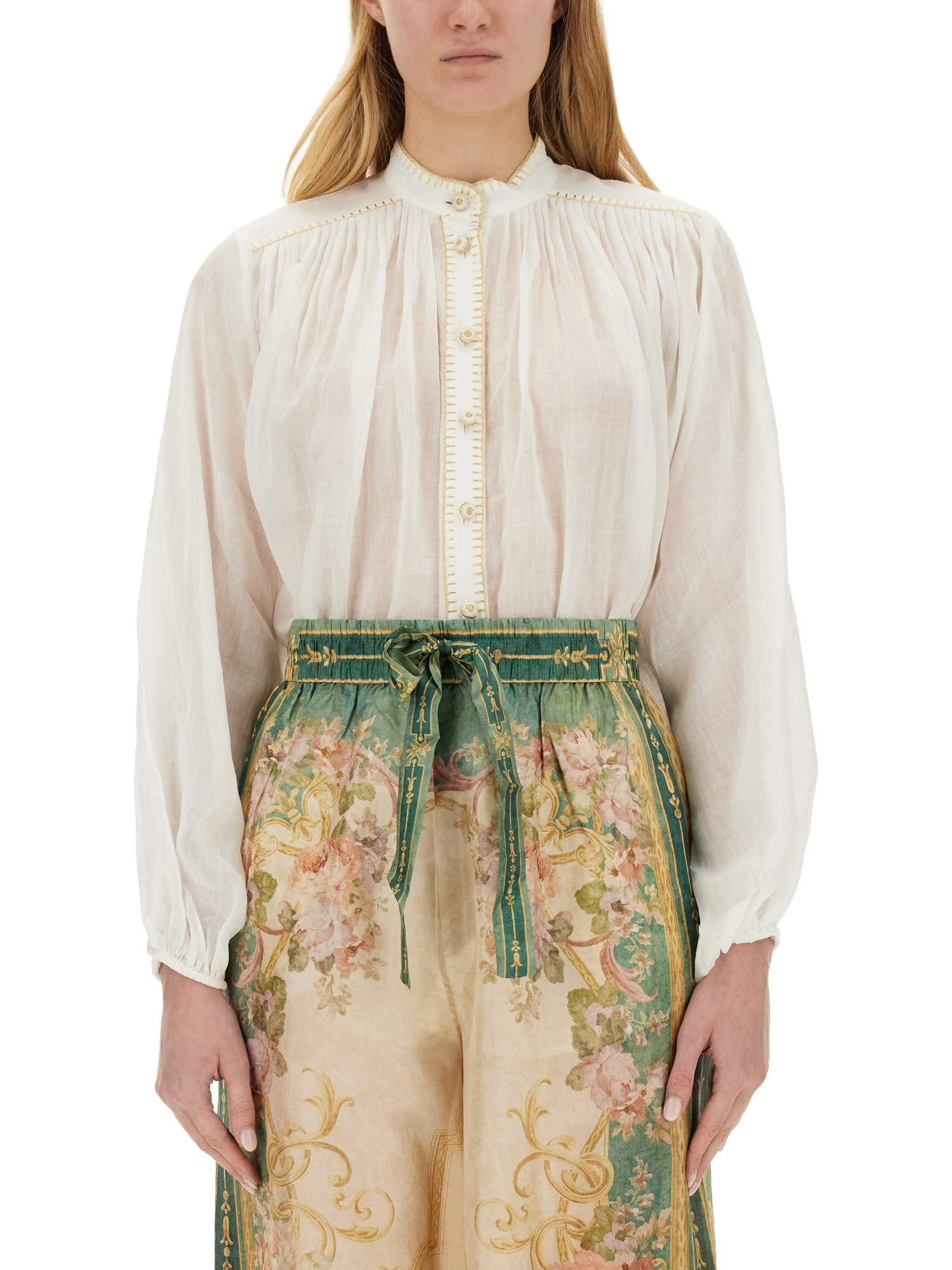 ZIMMERMANN    JUNIE BILLOW SHIRT IN RAMIE